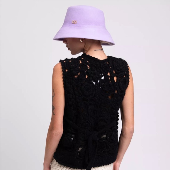 RRP €650 VALENTINO GARAVANI Rabbit Felt Bucket Hat Size M / 57 Logo Sweatband - Picture 4 of 8